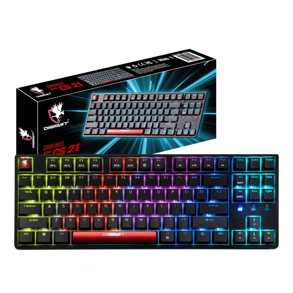 Digifast Mechanical RGB Tenkeyless Gaming Chronus Series Keyboard with Cherry MX Switches